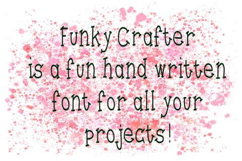 Funky Crafter - A Throwback Font To Hand Lettering Font mysvgromance 