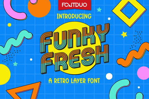 Funky Fresh Layer Retro Font Font FontDuo 