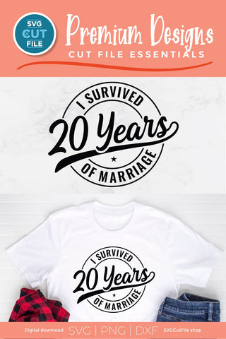 Funny 20th Wedding Anniversary svg SVG SVG Cut File 