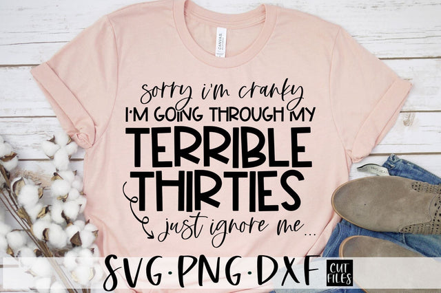 Funny 30 Birthday Design | Terrible Thirties SVG SVG Ikonart Design Shop 