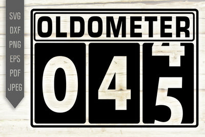 Funny 45th Birthday Svg. Oldometer Svg. Man Birthday Svg. Forty Five Years Svg. Birthday Boy Svg. Car Svg. Odometer Svg. Cricut Silhouette dxf eps SVG Mint And Beer Creations 