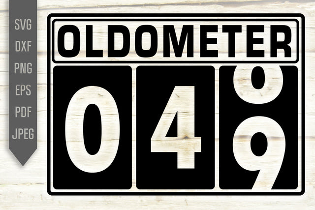 Funny 49th Birthday Svg. Oldometer Svg. Man Birthday Svg. Forty Nine Years Svg. Birthday Boy Svg. Car Svg. Odometer Svg. Cricut Silhouette dxf eps SVG Mint And Beer Creations 