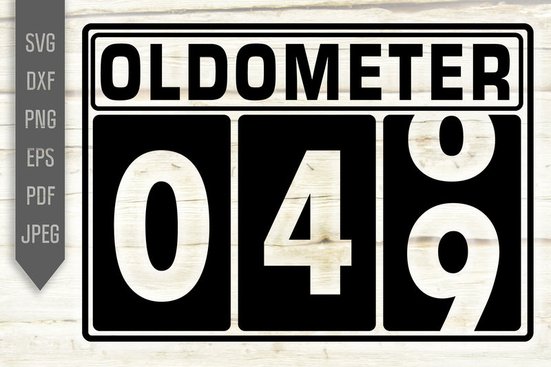 Funny 49th Birthday Svg. Oldometer Svg. Man Birthday Svg. Forty Nine Years Svg. Birthday Boy Svg. Car Svg. Odometer Svg. Cricut Silhouette dxf eps SVG Mint And Beer Creations 