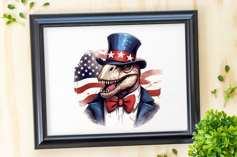 Funny 4th of July T-rex Sublimation Clipart Bundle Sublimation Regulrcrative 