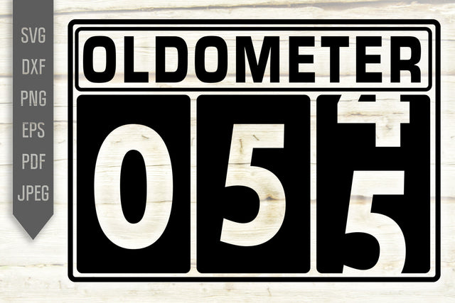 Funny 55th Birthday Svg. Oldometer Svg. Man Birthday Svg. Fifty Five Years Svg. Birthday Boy Svg. Car Svg. Odometer Svg. Cricut Silhouette dxf eps SVG Mint And Beer Creations 