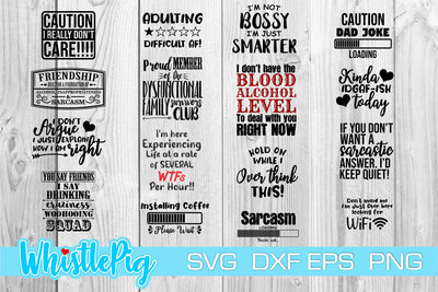 Funny Adult Svg Bundle Funny Sarcasm Svg Bundle Funny Svg Bundle 16 FILES SVG Whistlepig Designs 