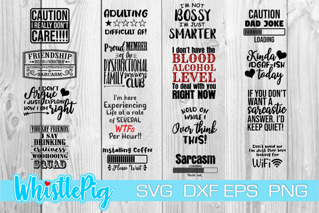 Funny Adult Svg Bundle Funny Sarcasm Svg Bundle Funny Svg Bundle 16 FILES SVG Whistlepig Designs 