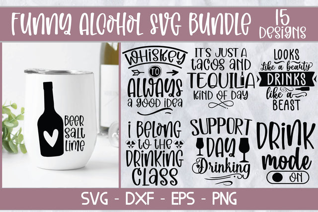 Funny Alcohol SVG Bundle SVG md faruk hossain 