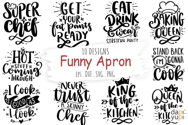 Funny Kitchen Quotes SVG Bundle Free For Commercial Use - So Fontsy