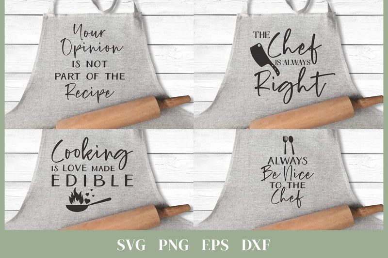 Funny Apron Quotes SVG Mini Bundle | Funny Farmhouse Apron SVG SVG Petunia Digital Design 