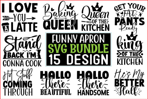 Funny Apron SVG Design Bundle SVG CraftingStudio 