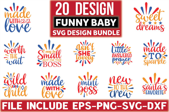 Funny Baby SVG Design Bundle SVG Rupkotha 