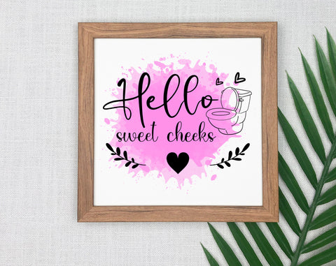 Funny Bathroom PNG Bundle, 6 Designs, Hello Sweet Cheeks PNG, Bathroom Rules PNG, Would Poop Here Again PNG, I Hope Everything Comes Out Okay PNG Sublimation HappyDesignStudio 