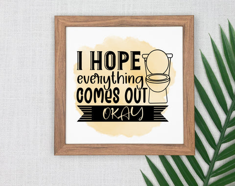 Funny Bathroom PNG Bundle, 6 Designs, Hello Sweet Cheeks PNG, Bathroom Rules PNG, Would Poop Here Again PNG, I Hope Everything Comes Out Okay PNG Sublimation HappyDesignStudio 