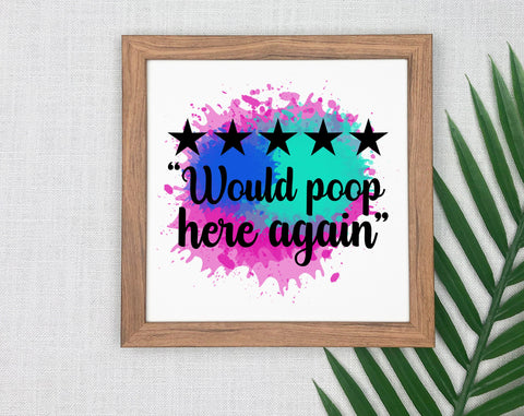 Funny Bathroom PNG Bundle, 6 Designs, Hello Sweet Cheeks PNG, Bathroom Rules PNG, Would Poop Here Again PNG, I Hope Everything Comes Out Okay PNG Sublimation HappyDesignStudio 