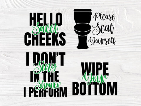 Funny Bathroom SVG Bundle, Toilet Signs Svg Bundle SVG TonisArtStudio 