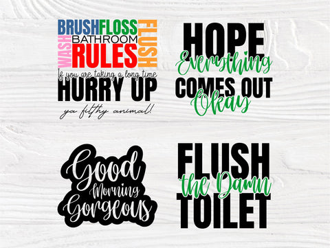 Funny Bathroom SVG Bundle, Toilet Signs Svg Bundle SVG TonisArtStudio 