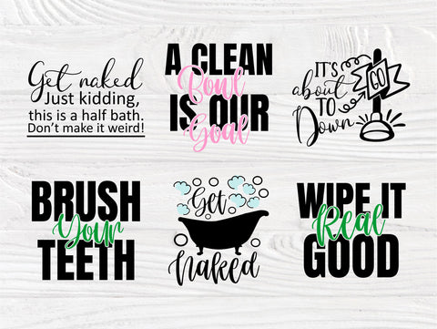 Funny Bathroom SVG Bundle, Toilet Signs Svg Bundle SVG TonisArtStudio 
