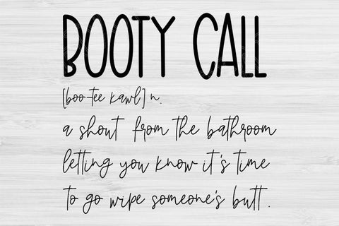 Funny Bathroom Svg Files, Booty Call Svg, Dxf, Eps, Png Instant Digital Download Design Cut Files For Cricut, Glowforge, Silhouette Vector SVG TiffsCraftyCreations 