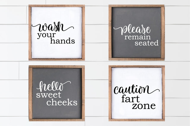 Funny Bathroom SVG Mini Bundle-Funny Farmhouse Quote Bundle SVG Linden Valley Designs 