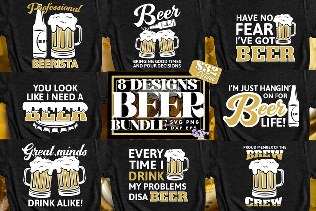 Funny Beer Bundle | Beer Svg Quotes SVG Crafty Mama Studios 