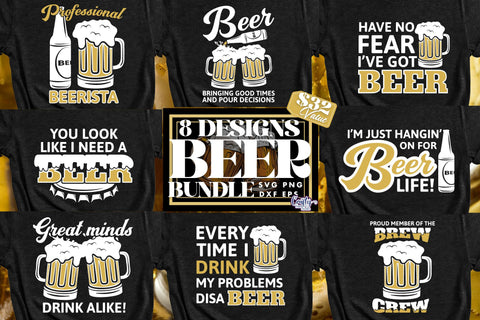 Funny Beer Bundle | Beer Svg Quotes SVG Crafty Mama Studios 