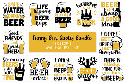 Funny Beer Quotes Bundle Svg, Beer Quotes Svg, Beer Svg, Beer Bundle SVG SvgMonkeys 