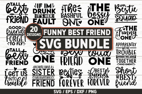 Funny Best Friend SVG Bundle Cut File SVG akazaddesign 