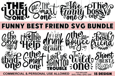 Funny Best Friend SVG Bundle SVG Ariyan 