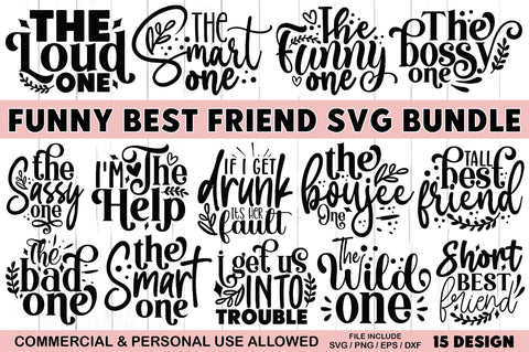 Funny Best Friend SVG Bundle SVG Ariyan 