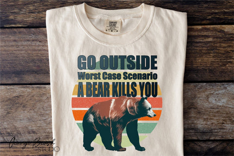 Funny Camping Bear Sublimation Design Camp Life Quote Sublimation OrangeBrushStudio 