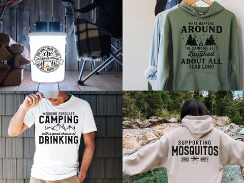 Funny Camping SVG Bundle - SVG Cut Files Bundle, Summer SVG SVG Pickled Thistle Creative 