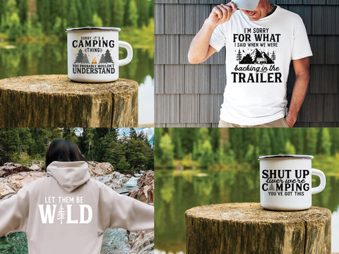 Funny Camping SVG Bundle - SVG Cut Files Bundle, Summer SVG SVG Pickled Thistle Creative 