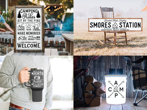 Funny Camping SVG Bundle - SVG Cut Files Bundle, Summer SVG SVG Pickled Thistle Creative 
