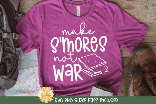 Funny Camping SVG | Make S'mores Not War SVG Cheese Toast Digitals 