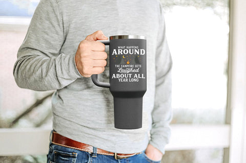 Funny Camping SVG - What Happens Around The Campfire SVG Pickled Thistle Creative 