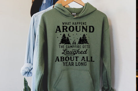 Funny Camping SVG - What Happens Around The Campfire SVG Pickled Thistle Creative 