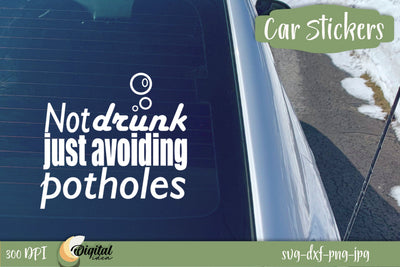 Funny Car Stickers | Amusing car window design | Original warning car quotes SVG Evgenyia Guschina 