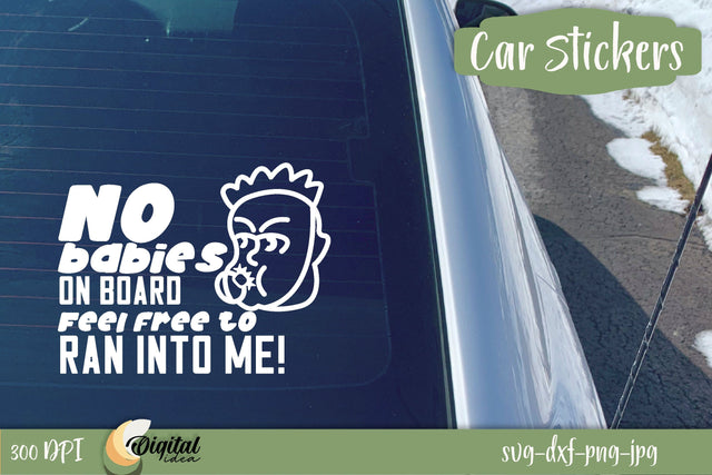 Funny Car Stickers | Amusing car window design | Original warning car quotes SVG Evgenyia Guschina 