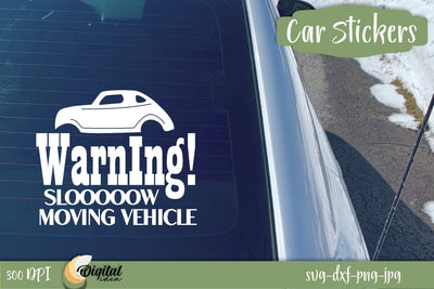 Funny Car Stickers | Amusing car window design | Original warning car quotes SVG Evgenyia Guschina 