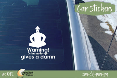 Funny Car Stickers | Amusing car window design | Original warning car quotes SVG Evgenyia Guschina 