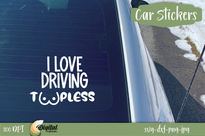 Funny Car Stickers | Amusing car window design | Original warning car quotes SVG Evgenyia Guschina 