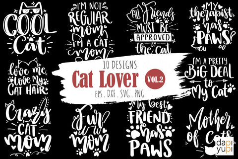 Funny Cat Bundle, Cat Lover Bundle SVG dapiyupi store 