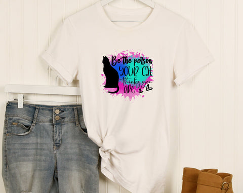 Funny Cat Sublimation Designs Bundle, 6 Cat Quotes PNG Files, Sorry I'm Late My Cat Was Sitting On Me PNG, Be The Person Your Cat Thinks You Are PNG, My Cat And I Talk Shit About You PNG Sublimation HappyDesignStudio 