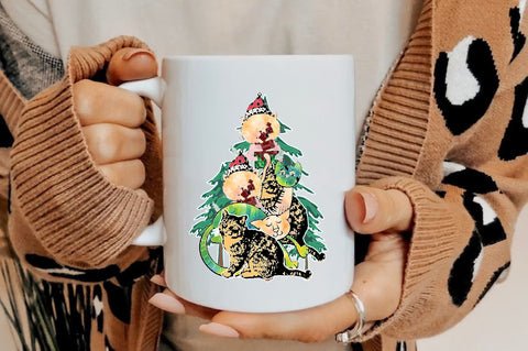 Funny Catmas Tree Sublimation Sublimation Jagonath Roy 