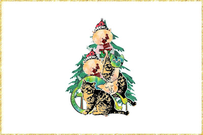 Funny Catmas Tree Sublimation Sublimation Jagonath Roy 