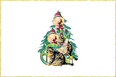 Funny Catmas Tree Sublimation Sublimation Jagonath Roy 