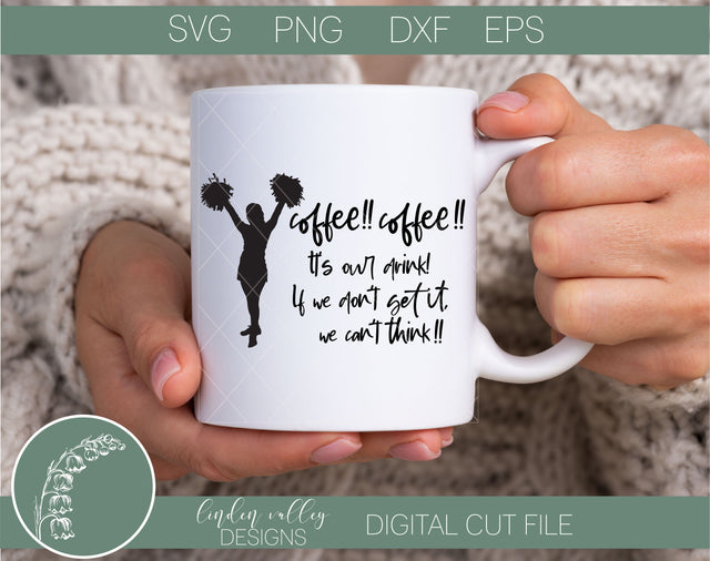 Funny Cheerleader Coffee SVG|Need Coffee SVG SVG Linden Valley Designs 