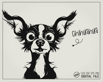 Funny Chihuahua with big eyes SVG file SVG Boertiek 
