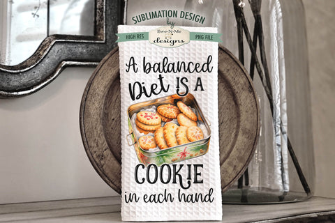 Funny Christmas Cookies Kitchen Towel Sublimation Designs Sublimation Ewe-N-Me Designs 